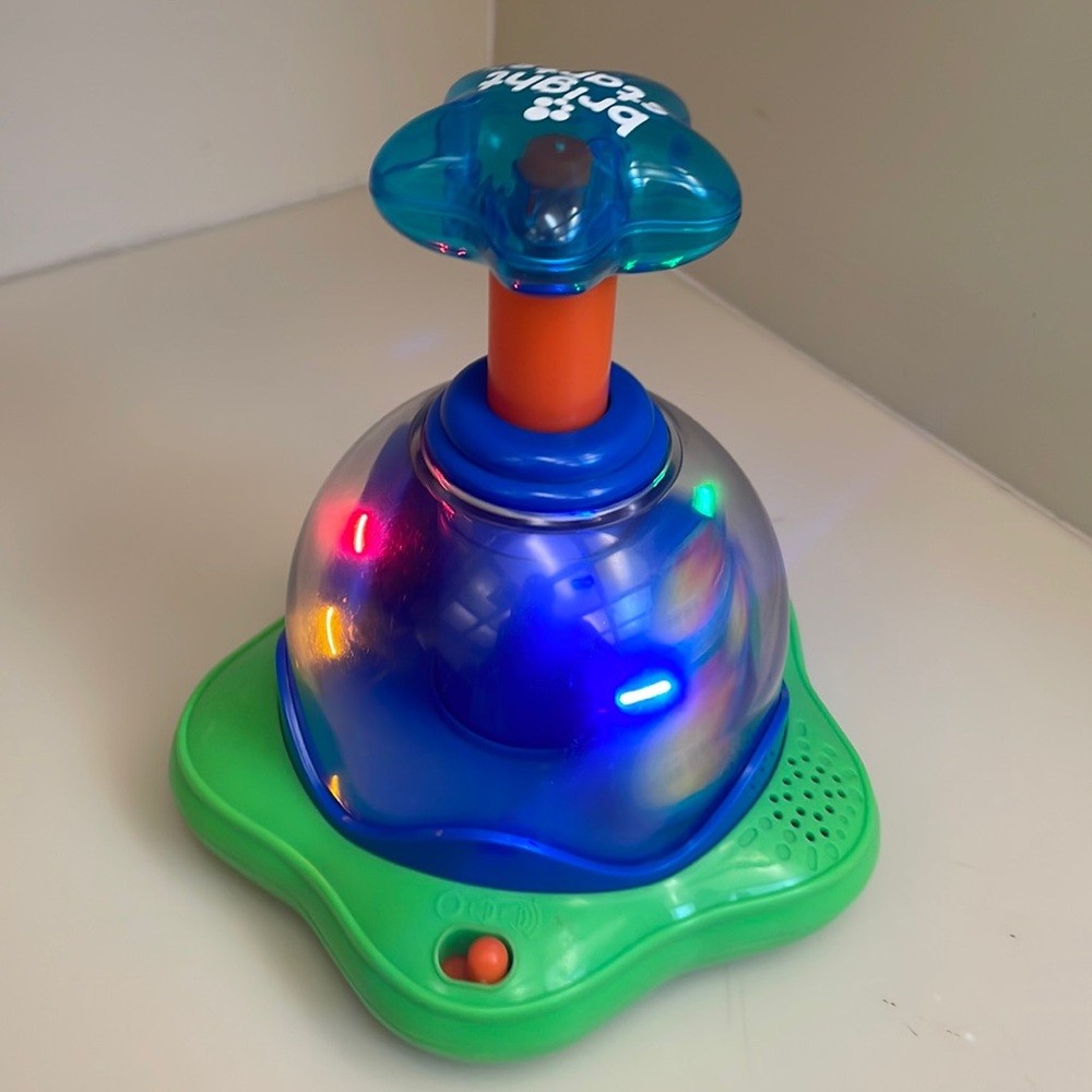 Bright Starts Press & Glow Spinner Swirling Fish Top Twinkle Lights MusicSound N